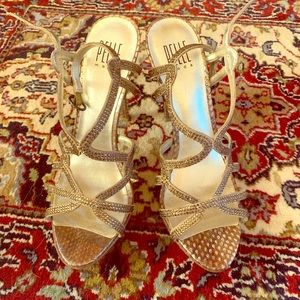 Pelle Moda Gold High Heels